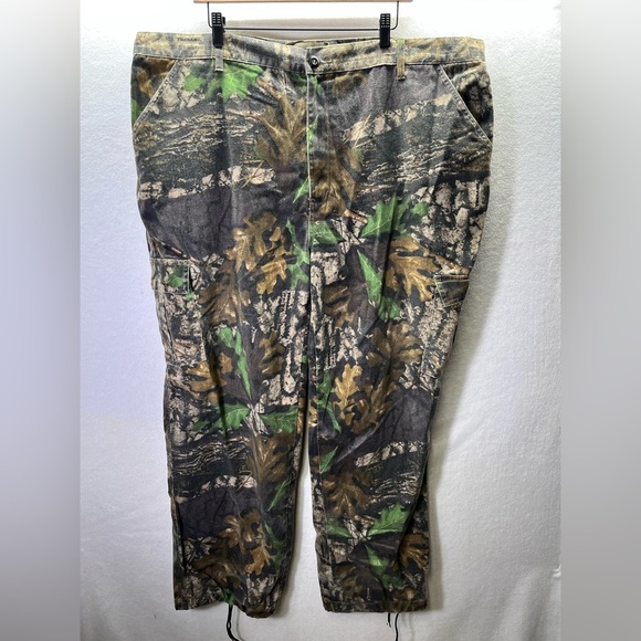 Jerzees Outdoors Camo Bigwoods Pants Mens 2XL Hunting Hunt Woods Stretch 2381 - Picture 1 of 12